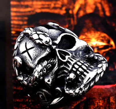 Vintage Skull Titanium Ring