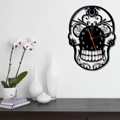 Skull Wall Clock and Skull Decor