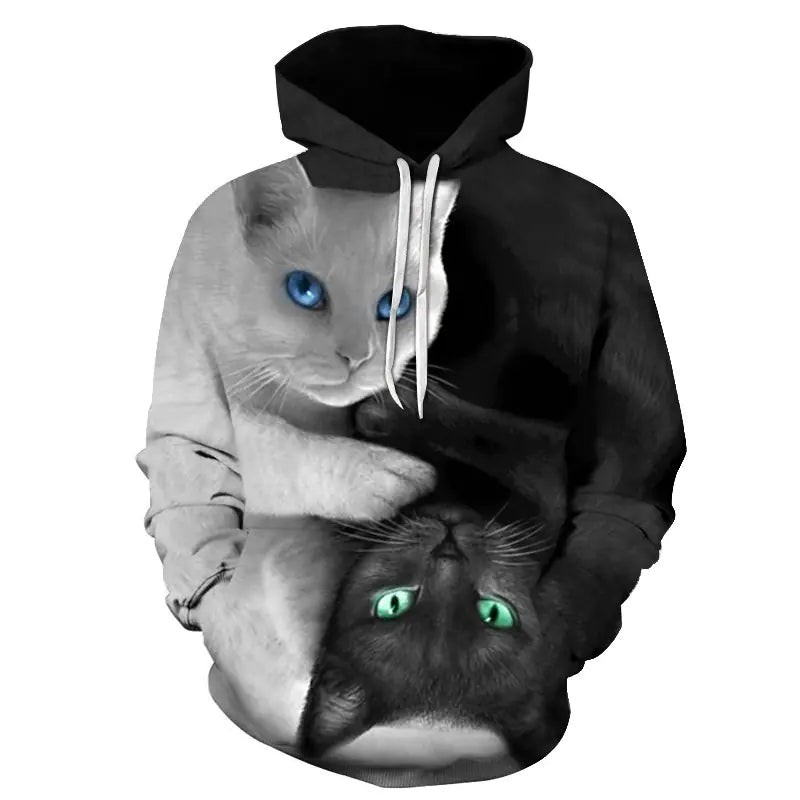 Men's 3D Skull Print Hoodie Jacket for Cross-Border Trade